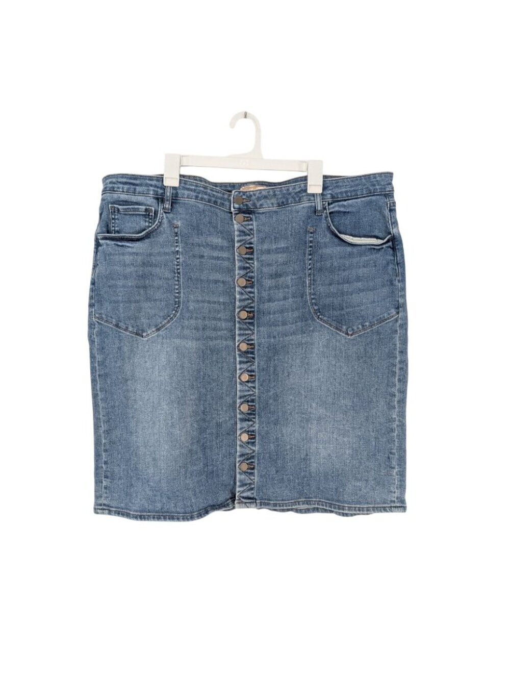 KUT Denim Button Front Skirt Minimalist Y2K‎ casual Streetwear Classic Plus 22W